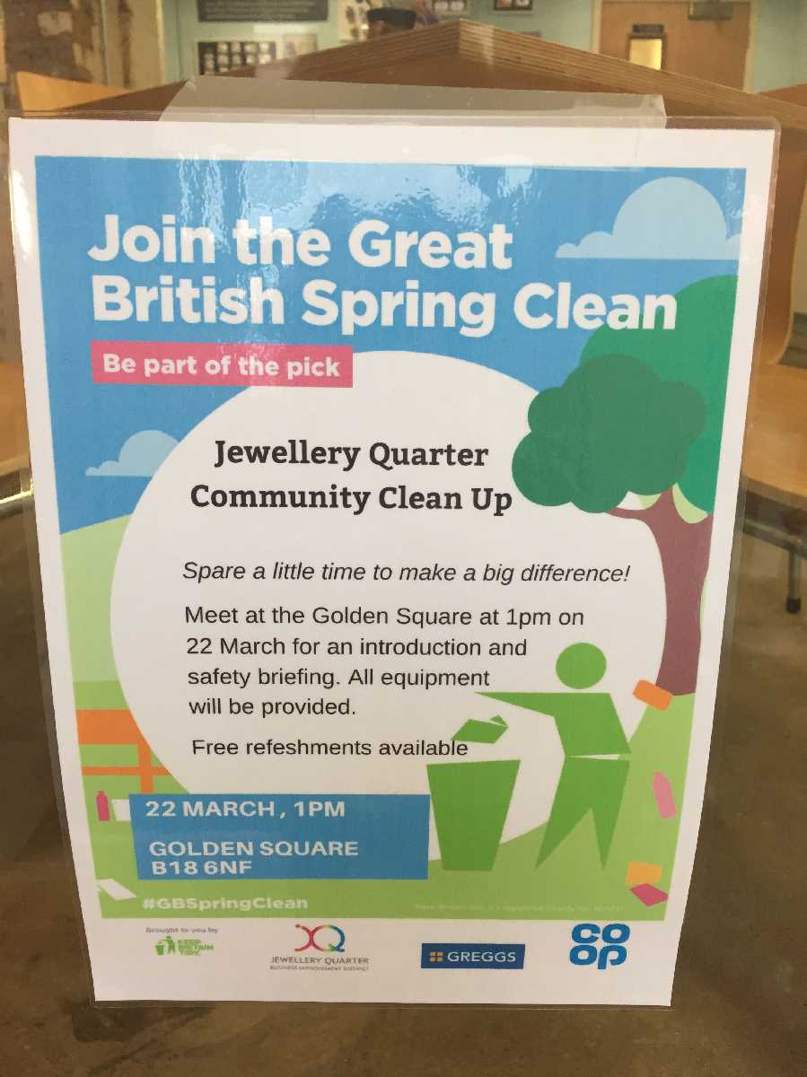 Join the Jewellery Quarter for the Great British Spring Clean